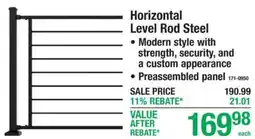 Menards Horizontal Level Rod Steel offer