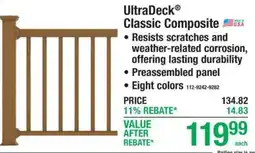 Menards UltraDeck Classic Composite offer