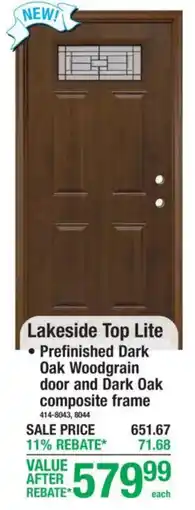 Menards Lakeside Top Lite offer