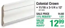 Menards Colonial Crown offer