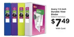 Kroger Avery 1.5-inch Durable View Binder offer