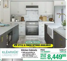 Menards Klearvue cabinetry kitchen cabinets offer