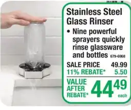 Menards Stainless Steel Glass Rinsers offer