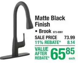 Menards Brook matte black finish offer