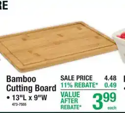 Menards Bamboo cutting board offer