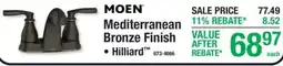 Menards Moen mediterranean bronze finish hilliard offer