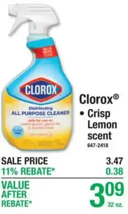 Menards Clorox disinfecting all purpose cleaner offer