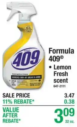Menards Formula 409 multi-surface cleaner offer