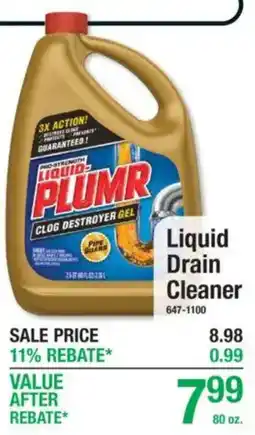 Menards Liquid Plumr liquid drain cleaner offer
