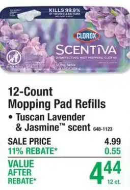 Menards Clorox scentiva disinfecting wet mopping cloths offer