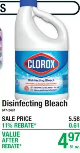 Menards Clorox disinfecting bleach offer