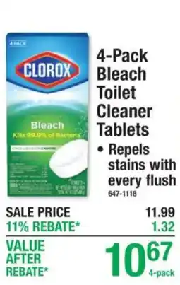 Menards Clorox bleach toilet cleaner tablets offer