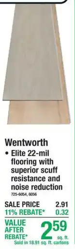 Menards Wentworth elite 22-mil flooring offer