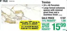 Menards Treviso 24 x 48 Porcelain offer