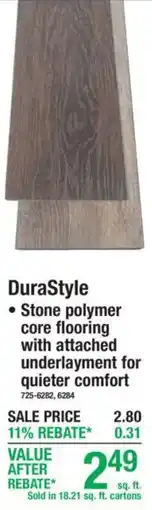 Menards DuraStyle stone polymer core flooring offer