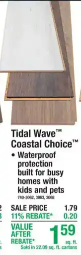 Menards Tidal Wave Coastal Choice offer