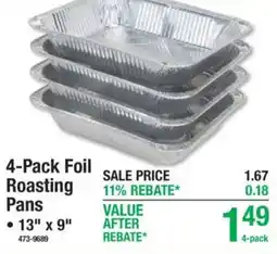 Menards 4-Pack Foil Roasting Pans offer