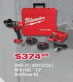 Fastenal Milwaukee M18 FUEL 1/2" Drill/Driver Kit offer
