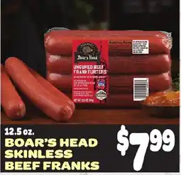Gristedes Boar's Head Skinless Beef Franks offer