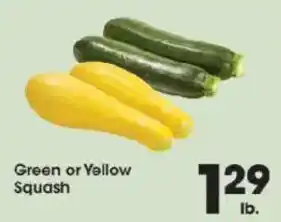 Green or Yellow Squash