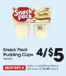 Price Rite Snack Pack Pudding Cups offer