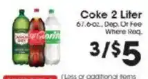 Price Rite Coke 2 Liter offer