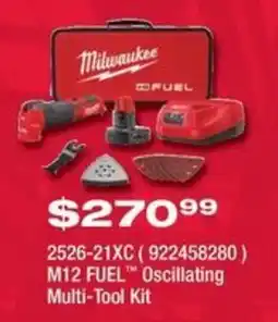 Fastenal Milwaukee M12 FUEL Oscillating Multi-Tool Kit offer