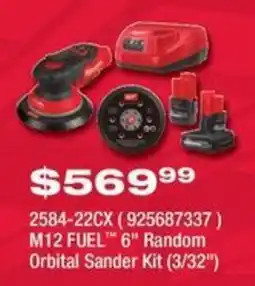 Fastenal M12 Fuel 6" Random Orbital Sander Kit offer