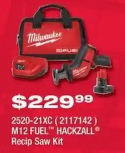 Fastenal Milwaukee M12 FUEL™ HACKZALL® Recip Saw Kit offer