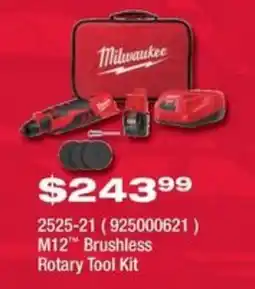 Fastenal Milwaukee M12 Brushless Rotary Tool Kit offer
