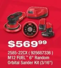 Fastenal M12 Fuel 6" Random Orbital Sander Kit offer