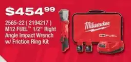 Fastenal Milwaukee M12 FUEL 1/2" Right Angle Impact Wrench offer