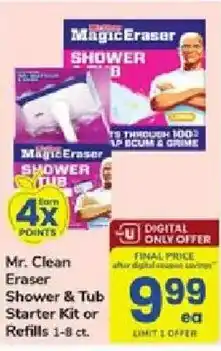 ACME Mr. Clean Eraser Shower & Tub Starter Kit or Refills offer
