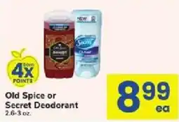 ACME Old Spice or Secret Deodorant offer
