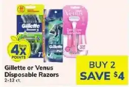 ACME Gillette or Venus Disposable Razors offer