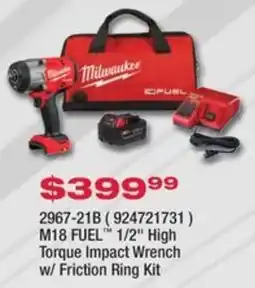 Fastenal Milwaukee M18 FUEL 1/2" High Torque Impact Wrench offer