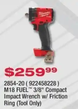 Fastenal Milwaukee M18 FUEL Compact Impact Wrench offer