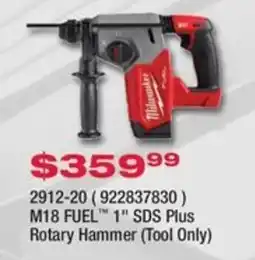Fastenal Milwaukee M18 FUEL 1" SDS Plus Rotary Hammer offer