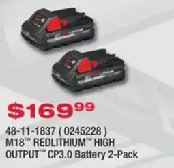 Fastenal M18 Redlithium High Output Cp3.0 Battery offer