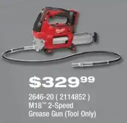 Fastenal M18 2-Speed Grease Gun offer