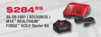 Fastenal M18 Redlithium Forge XC8.0 Starter Kit offer