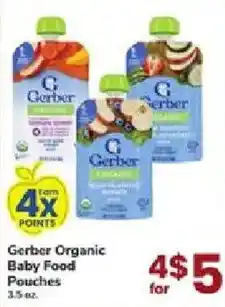 ACME Gerber Organic Baby Food Pouches offer