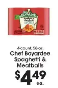 Price Rite Chef Boyardee Spaghetti & Meatballs offer