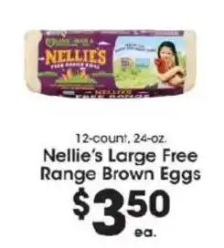 Price Rite Nellie's Large Free Range Brown Eggs offer