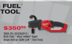 Fastenal Milwaukee M18 FUEL Hole Hawg Right Angle Drill offer