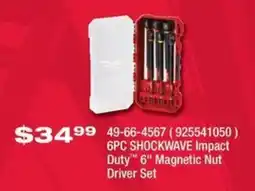 Fastenal Shockwave 6" Magnetic Nut Driver Set offer