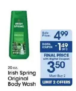 Price Rite Irish Spring Original Body Wash offer