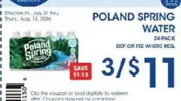 Price Rite Poland spring water offer