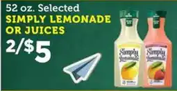Norco Fresh Market Simply Lemonade or Juices offer