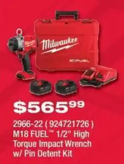 Fastenal Milwaukee M18 FUEL™ 1/2" High Torque Impact Wrench offer